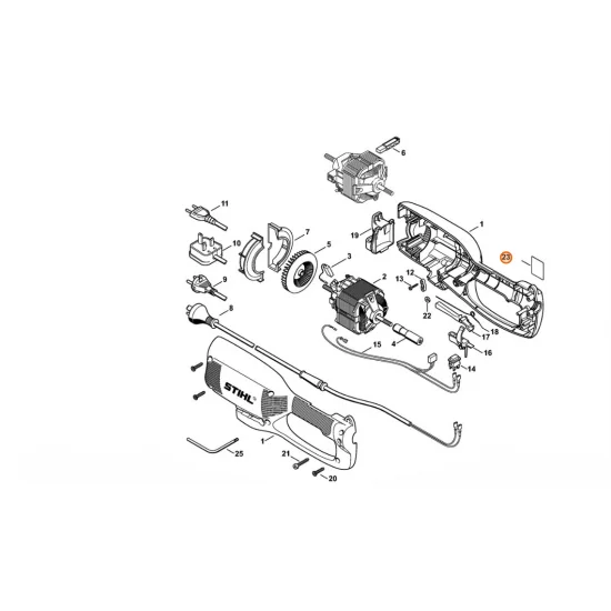 STIHL  Tabliczka z typem urządzenia HLE 71 4813 967 1500